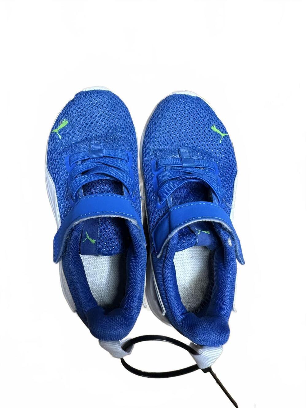 PUMA Blue Mesh Hook-and-Loop Athletic Sneakers - Picture 5 of 9